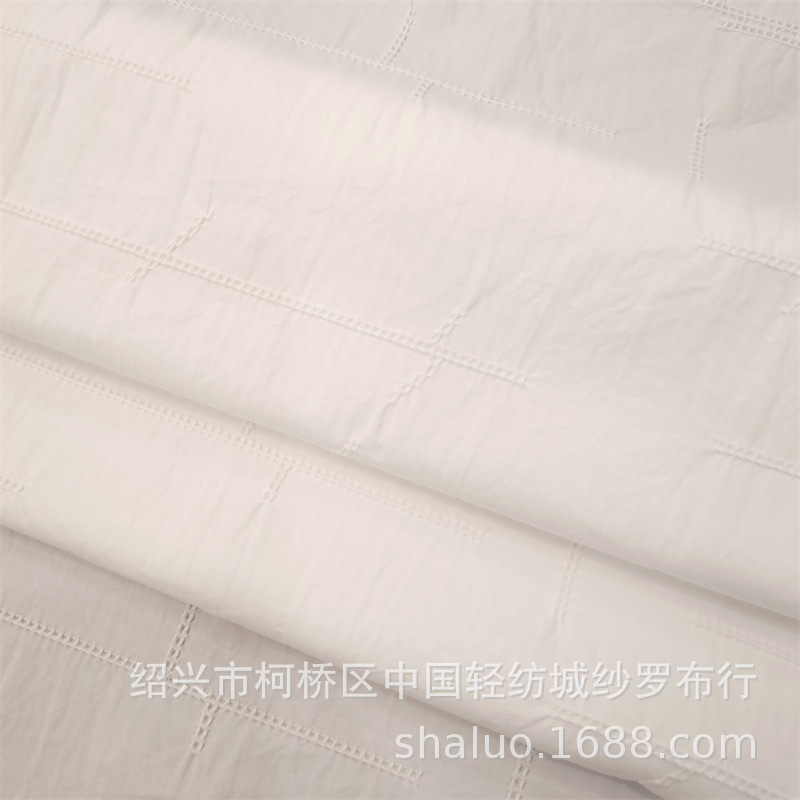 梭织全棉肌理感提花面料仿绣花布衬衫连衣裙休闲服