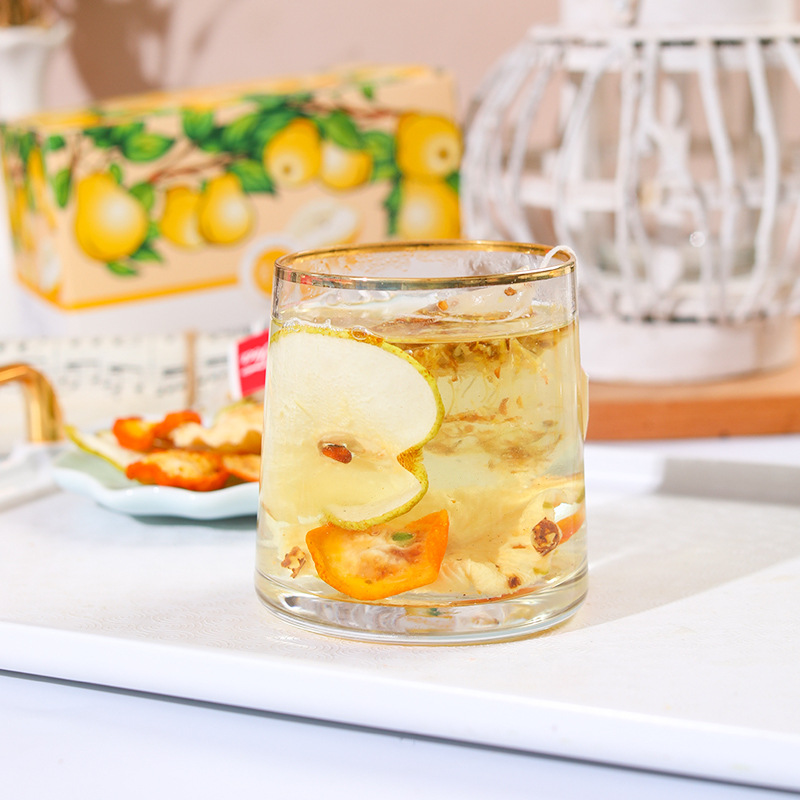 キンモクセイと氷砂糖入り雪梨茶、卸売箱入りハーブティー、ドロップシッピング、健康維持用花茶、美容用