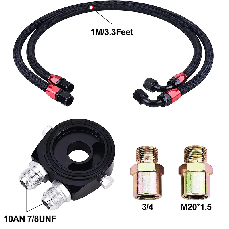 Car Modification JapANese Style 15 Rows Oil Cooler Radiator Kit An10 TrANsmission Engine Cooler