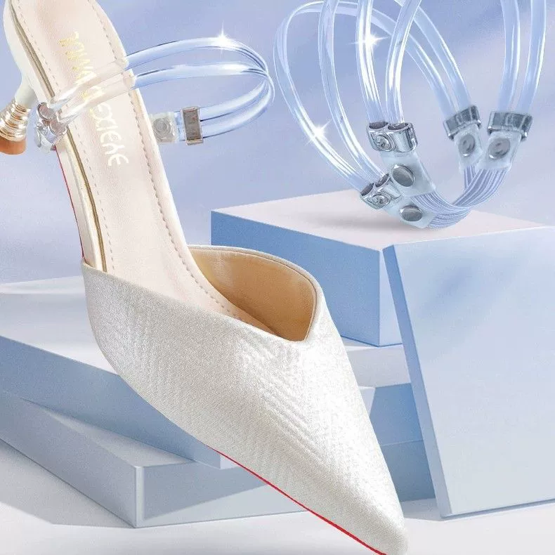 Новые туфли на высоком каблуке, предотвращающие установку кружевных ремешков с заклепками, фиксированные туфли против пятки без пряжки