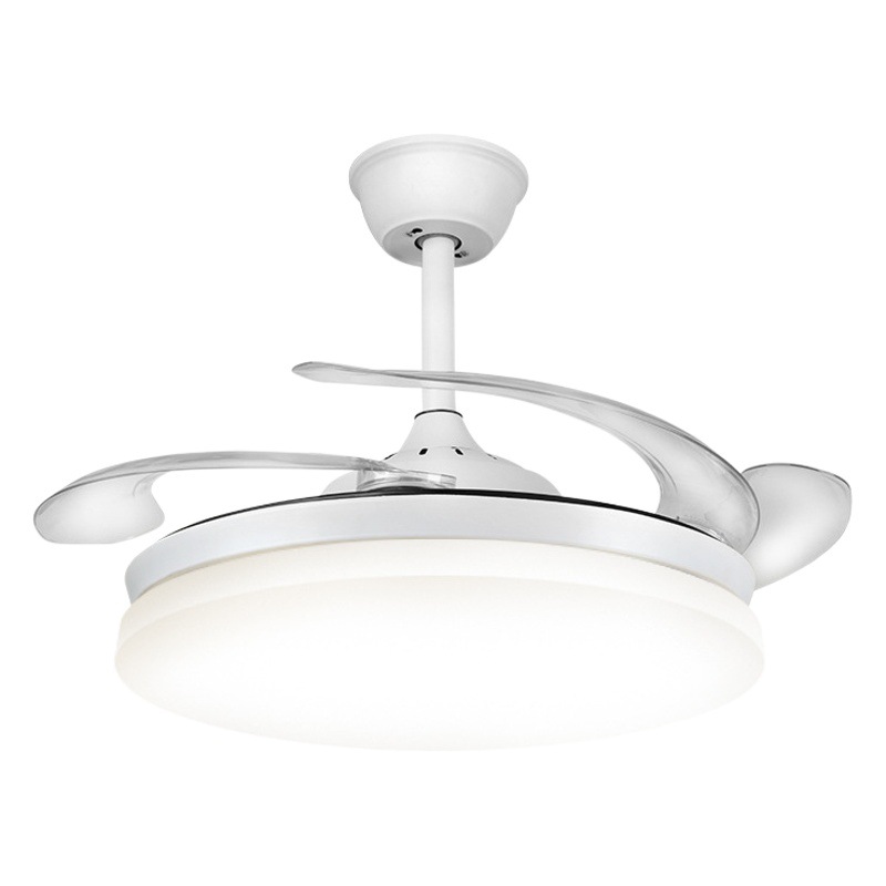 Lámpara de ventilador Invisible, lámpara de ventilador de techo para sala de estar, comedor, dormitorio, ventilador de frecuencia variable inteligente simple, lámpara de atenuación continua integrada