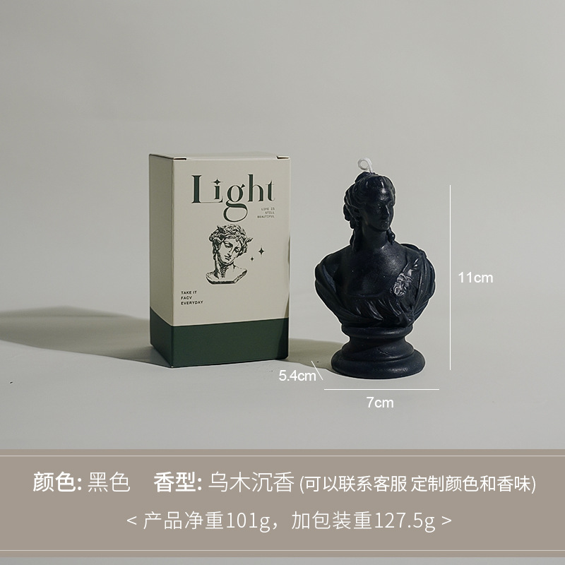 David modelado personajes perfumes decoración adornos hechos a mano atmósfera sensación vela vela vela de banano transfronteriza vela personalizada