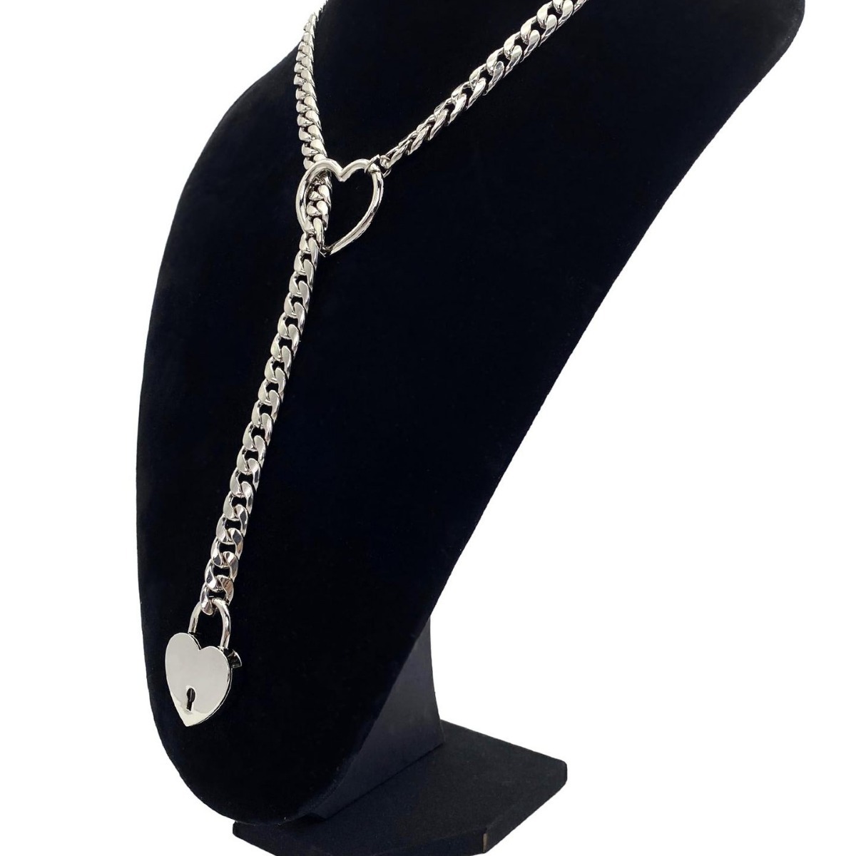 Collar Lina Girl Brass chapado en oro auténtico, de gran venta, con diseño cruzado, anillo de moda en forma de corazón, estilo punk, rock, cubano, largo._voghion.com