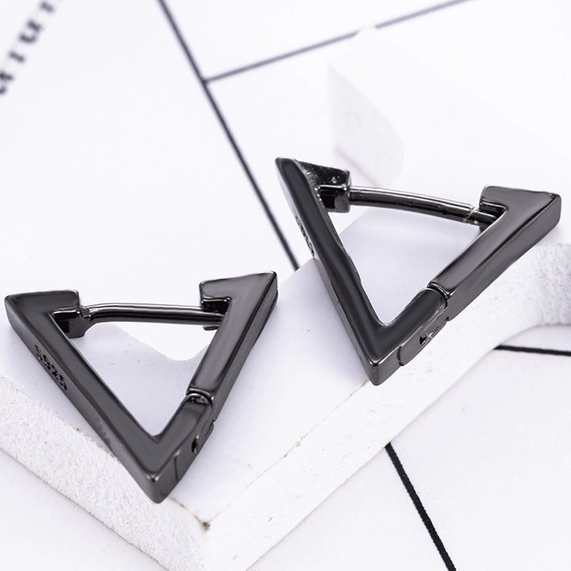 Чёрные серёжки из нержавеющей стали, цепь, подвеска, Aliexpress