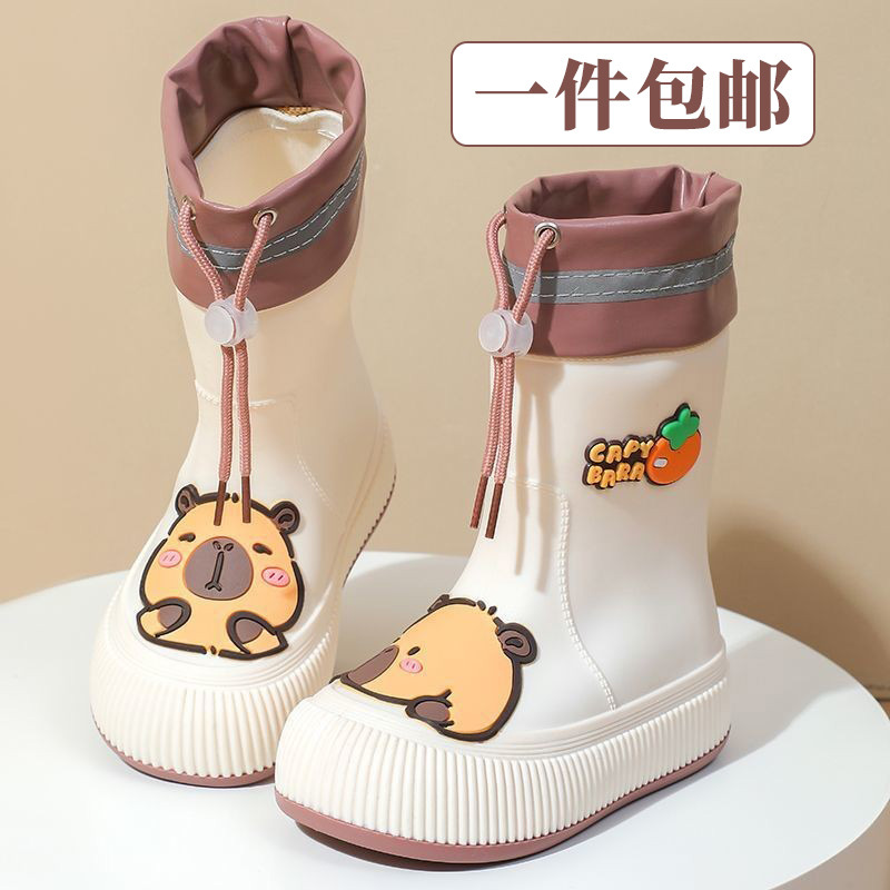 Zapatos de lluvia 2026 nuevos zapatos de agua de moda para mujeres padres e hijos de tubo corto antideslizante a prueba de agua y desgaste, zapatos de goma de lluvia image 10