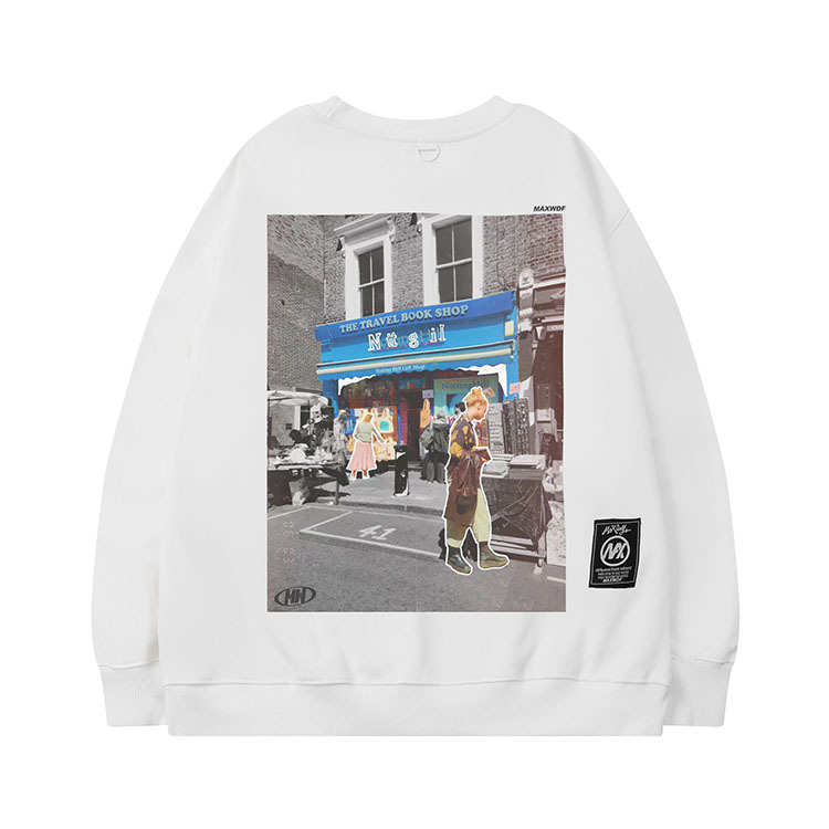 Men's Clothing round neck pullover sweater heavyweight high street original designer brand Japanese couple style _voghion.com