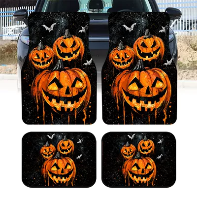 Halloween-themed cartoon decorative car floor – Avtomobil döşəmə paspasları - t828qcjd-halloween-6-3344cmtwo-piece-set