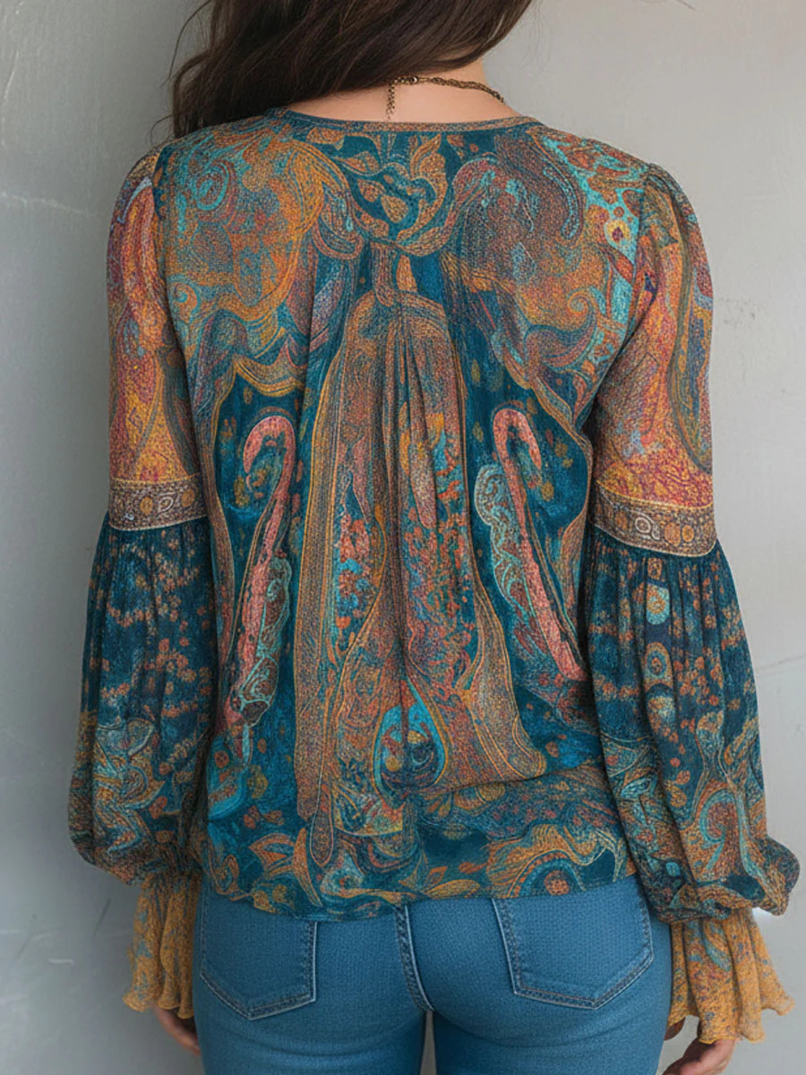 2026 Cross-Border European And American Independent Site Casual Vacation Bohemian Ethnic Style Printed_ecoleips.com