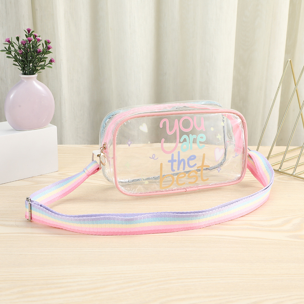 Yama bolsa de maquillaje transparente bolsa de almacenamiento de viaje del aeropuerto patrón de arena transparente bolsa de playa alta capacidad de aire