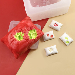 爪子枕頭硅膠模具 可做捏捏手工翻模 巧克力烘焙模具香薰蠟燭石膏