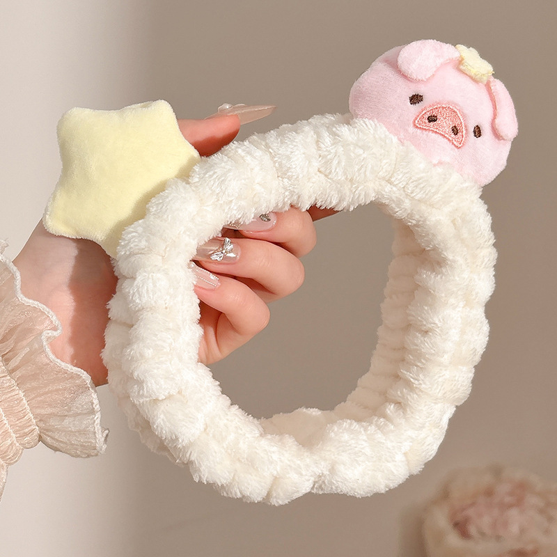 Pelusa para lavar la cara de la banda de cabello para las mujeres 2025 nueva máscara especial antideslizante no girar cinturón de cabello lindos toque de cabello