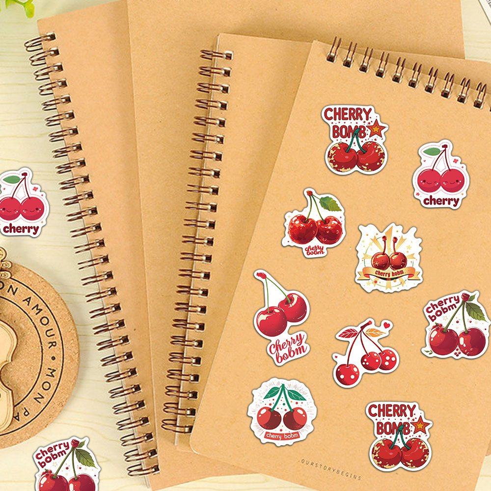 33g Weight Stickers Stationery Type 1 Set Quantity School Occasion PVC Material Cartoon, Letter, Peach, Cherry, Graffiti Pattern Cute Style 1 Set Cartoon Letter Peach School PVC Cute Stickers 5
