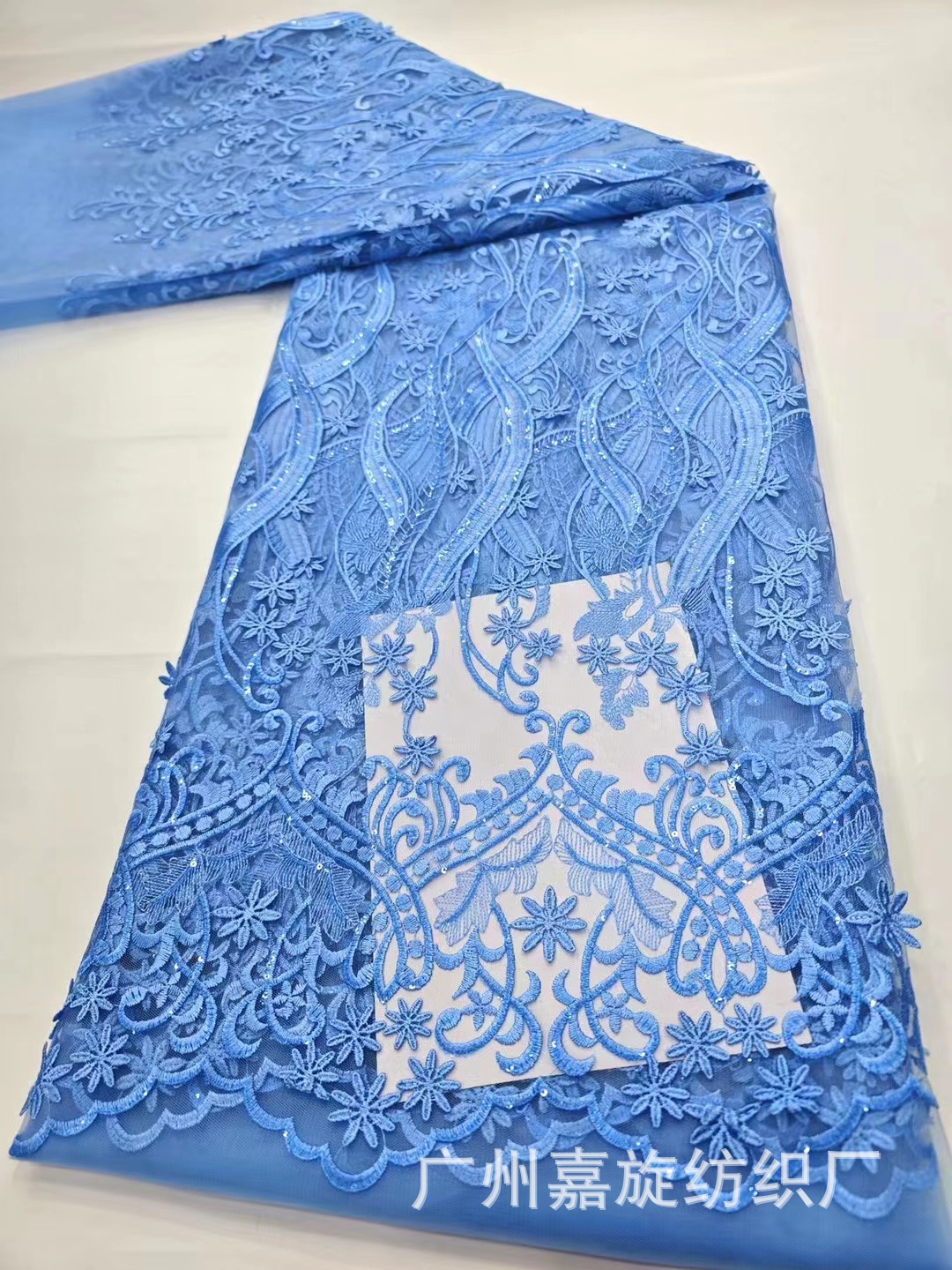 Suave bordado encaje malla color sólido vestidos africanos para mujeres vestido cheongsam bordado tela encaje jx4012