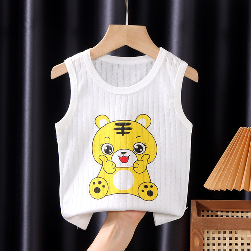 Children's vest infant baby cotton sling girls boys summer sleeveless class A pure cotton thin small vest