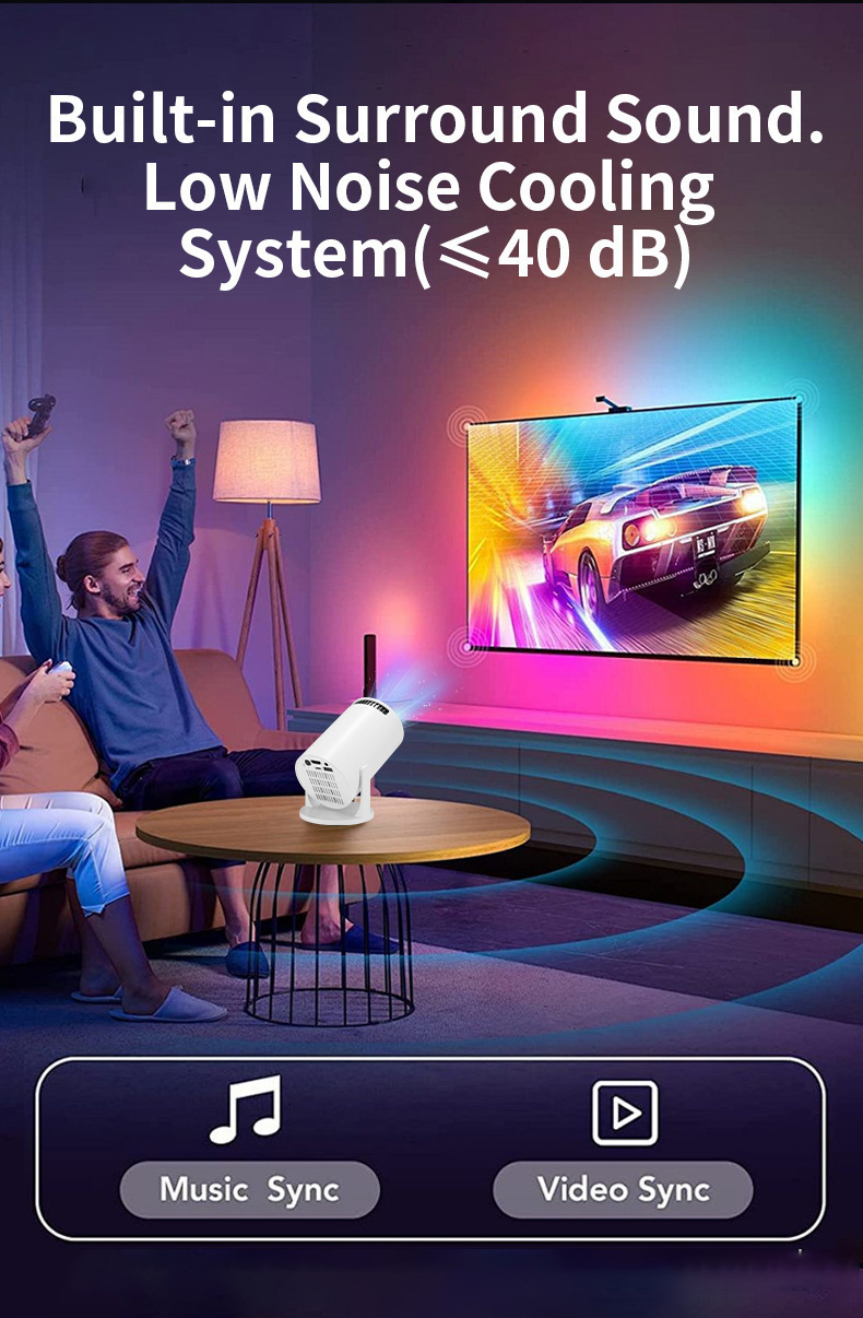 Bestseller M5 Beamer kabelloses Casting HY300 Mini tragbar gleiche Bildschirm 240P Heimkino Projektor
