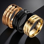 钛钢戒指批发不锈钢饰品不掉色ins风个性素圈男士 男潮牌嘻哈手饰