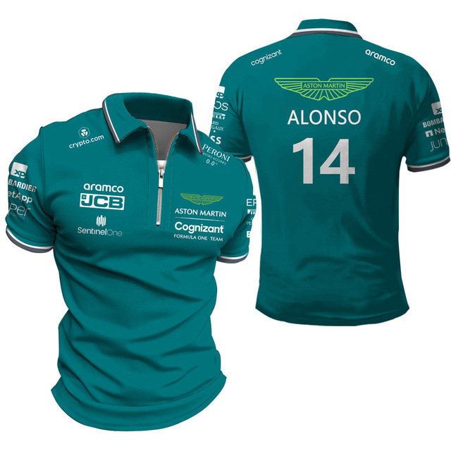 Fashion Aston Martin 2024 F1 Team T-Shirt Spanish Racing Driver 3D Hot Sale Oversized Polo Shirt