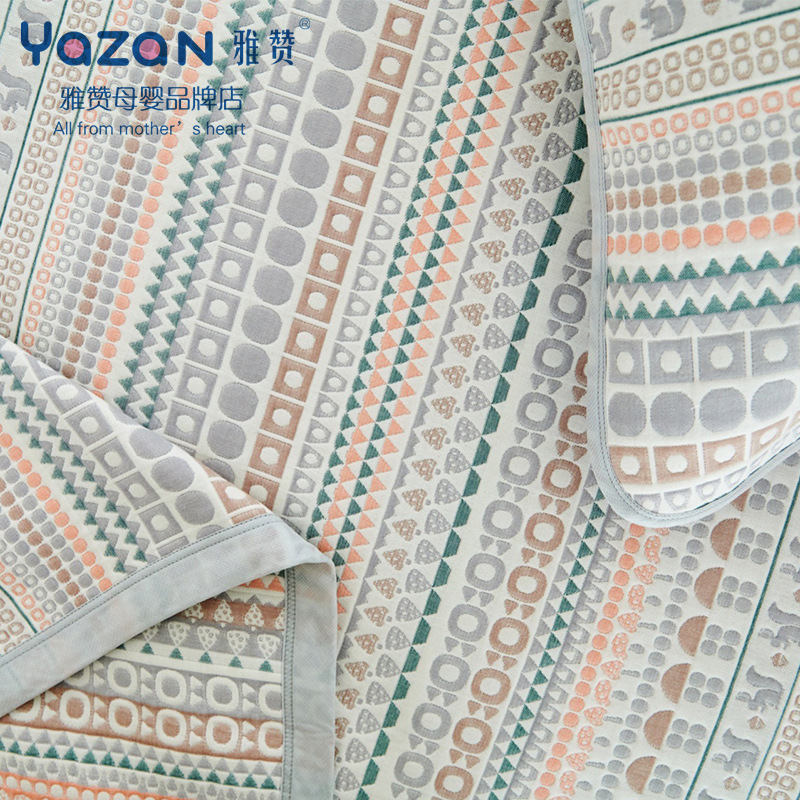 5Zw Six-Layer Pure Cotton Gauze Pillowcase Summer Air-Conditioned Room Newborn Pregnant Women Soft Mat Machine Washable and Enlarged