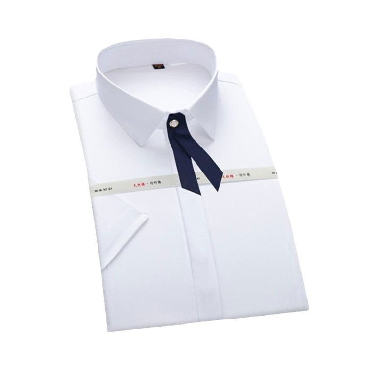 Bamboo Fiber Short-Sleeved Shirt for Women, High-End 2026 New Summer Workwear, Formal Wear, No-Iron White Shirt