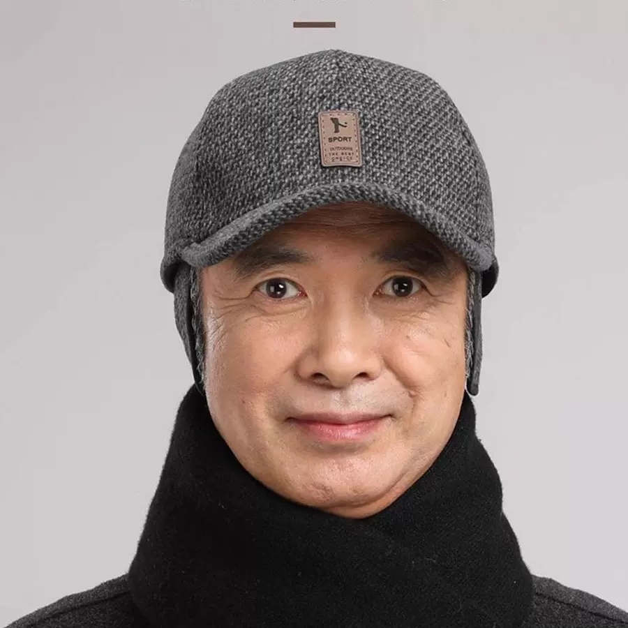 帽子男士冬季中老年人爸爸保暖棒球帽老人爷爷秋冬天护耳老头棉帽