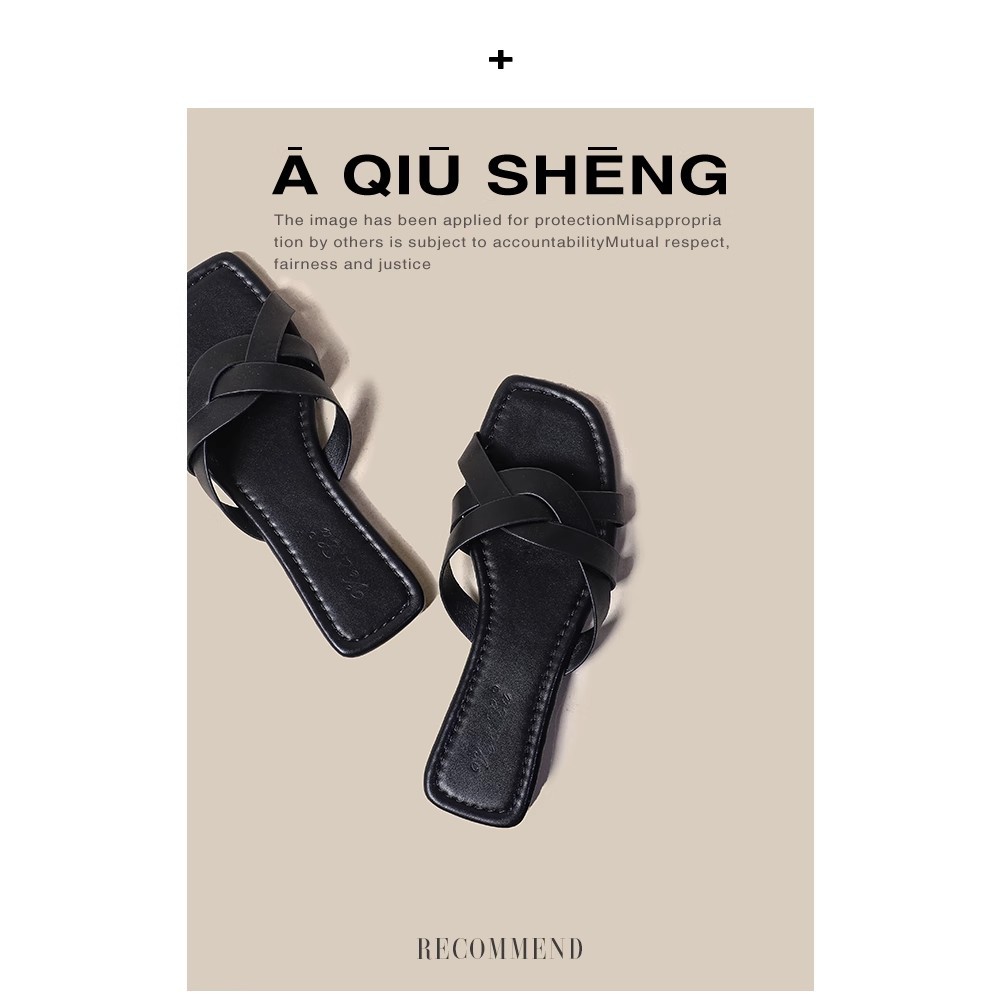 Pantofole a fondo piatto Le donne indossano sandali romani intrecciati dal nuovo design estivo Infradito in morbida pelle stile fata_voghion.com