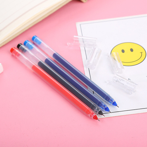 Large-capacity neutral pen, high-quality Juenengxiu water-based pen, black, red, and blue colors, 0.5mm needle-tube office stationery signing pen