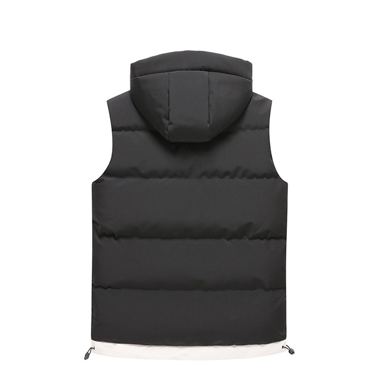 Oversized Unisex Hooded Vest – Lightweight Winter Layering For Men & Women (Sizes M-6XL) – Fleece-Lined Windproof Outdoor Vest (Black, Blue, Khaki)​_voghion.com