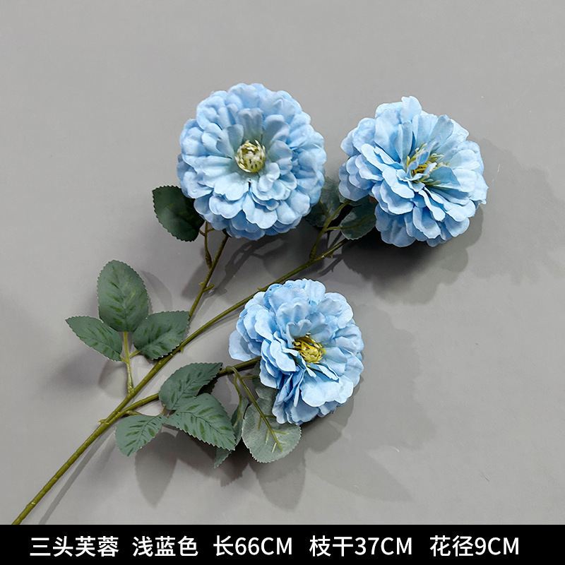 蓝色系仿真花婚礼婚庆场地场景布置道具装饰花艺花材花束假花批发|undefined