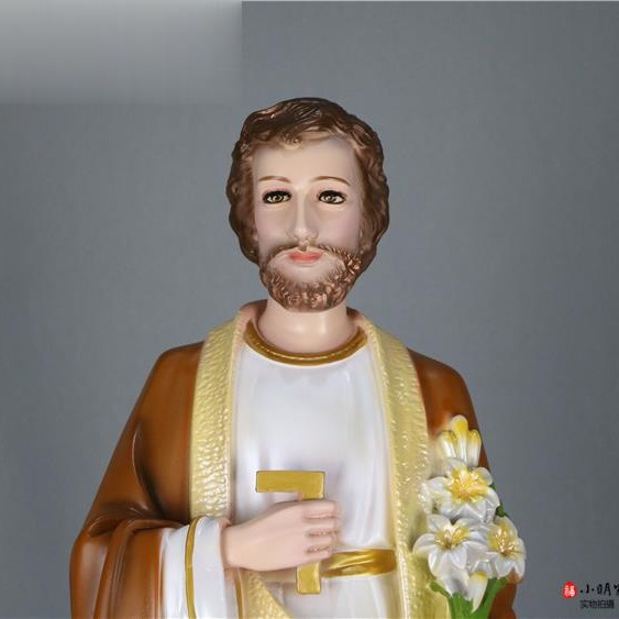 70cm San José Mirando la figura de la luz resina decoración de la iglesia de la casa