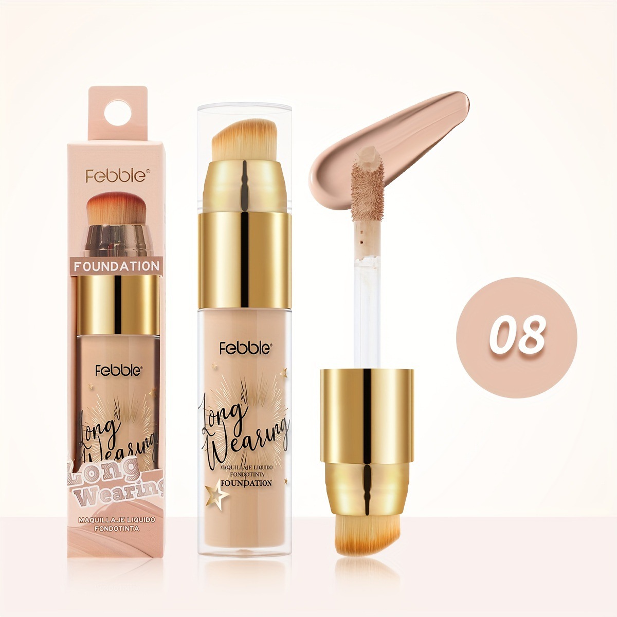 USHAS Cross-Border Spot Maquillaje Base Liquid Combination Set impermeable sin quitar el maquillaje para aclarar el tono de la piel FS449FA + B