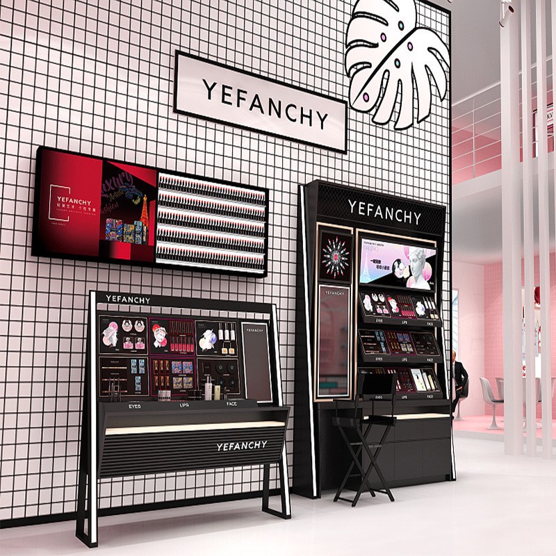 整店设计店化妆品展示柜展柜货柜护肤品货架创意化妆品展示架