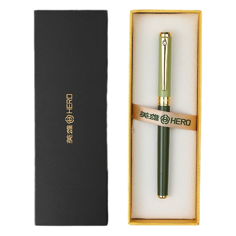 Hero Signature Pen Morandi Color Retro Male and Female Business Office Signature Signature Enterprise Group Purchase Engraving