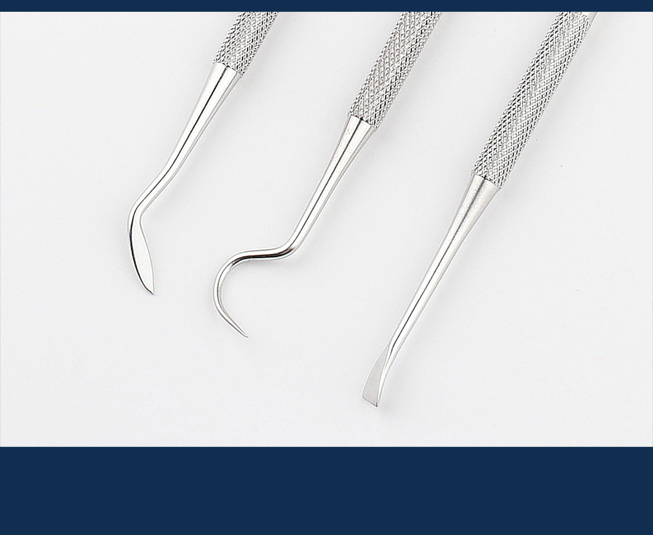 Stainless steel dental cleaning tools set