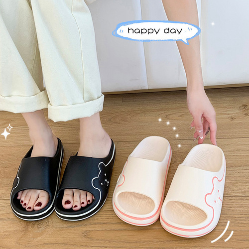 Summer new home slippers for women, indoor bathroom bathing anti-slip slippers for couples, home soft-soled slippers for men E