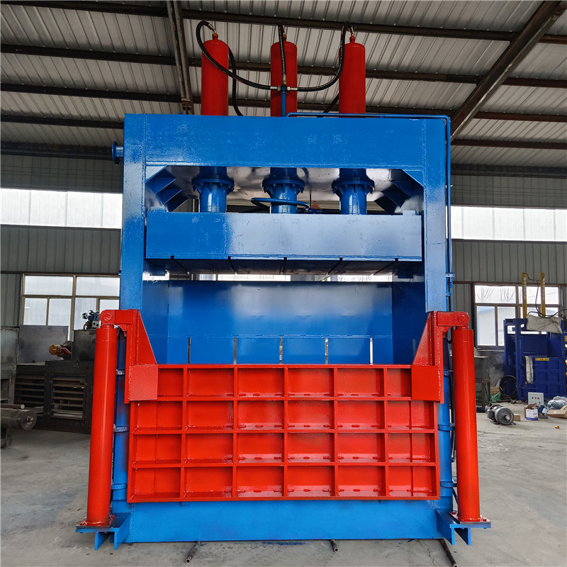 厂家热销新款立式编织袋/易拉罐打包机 废纸塑料膜废纸液压打包机