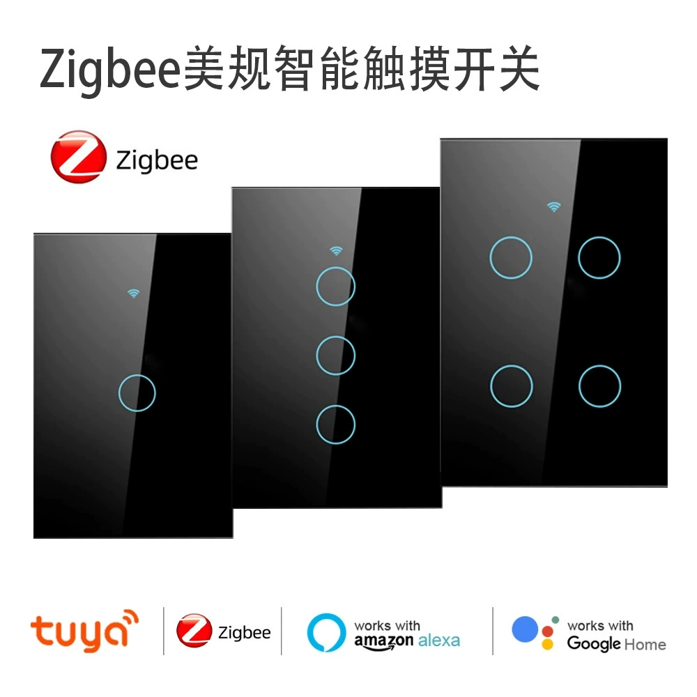 Переключатель ZigBee американский стандарт граффити умный переключатель tuya сенсорный переключатель Alexa голосовое приложение пульт дистанционного управления свет