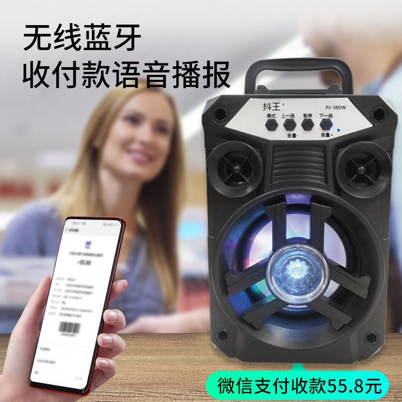 便携蓝牙音箱手提户外广场舞K歌音响插卡炫彩带话筒蓝牙音箱|undefined