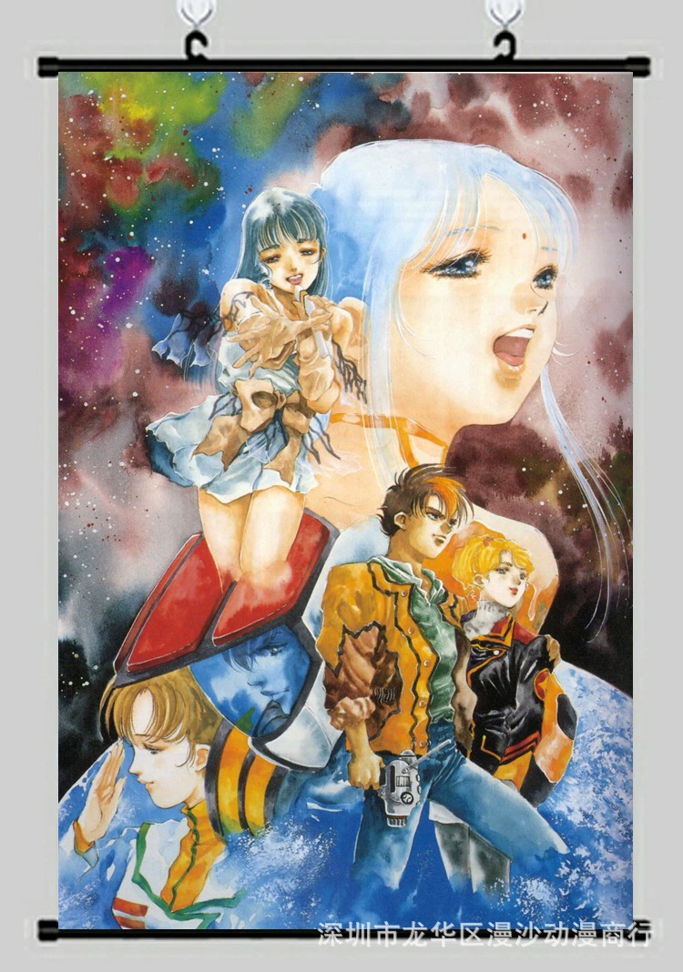 Плакат Macross F, высокоразрешённые обои, орхидея, анимационная игра, двухмерные окружные свитки, патчинг