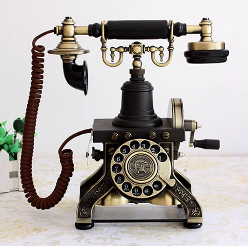 Los Bella 1892 European Antique Telephone, Old-fashioned Hand-cranked Republic of China Era Nostalgic Home Rotary Retro Landline
