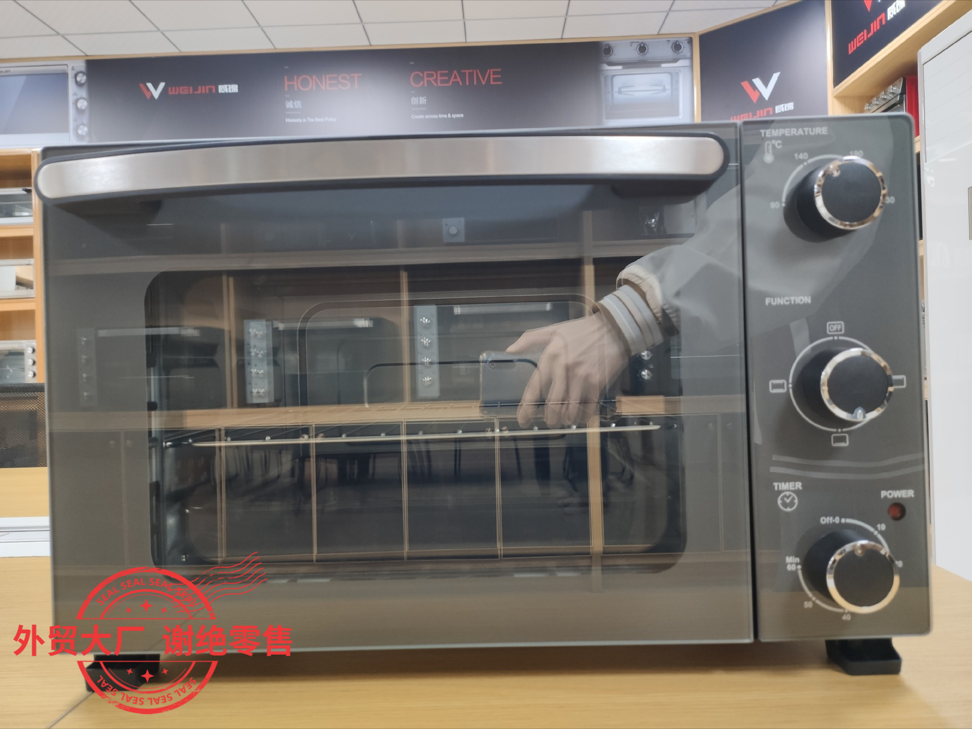Horno eléctrico de 28 litros de capacidad de control de perilla de temporización regalos domésticos al por mayor horno eléctrico ke20