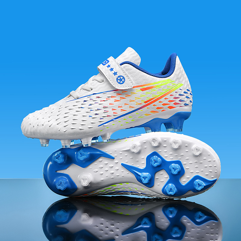 Falcon zapatos de fútbol con velcro para niños y niñas competencia uñas rotas estudiantes de primaria y secundaria sin cordones zapatos de entrenamiento profesional