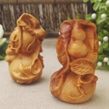 崖柏福禄五福手把件葫芦文玩实木雕刻盘龙男女士把玩多子多福葫芦|undefined