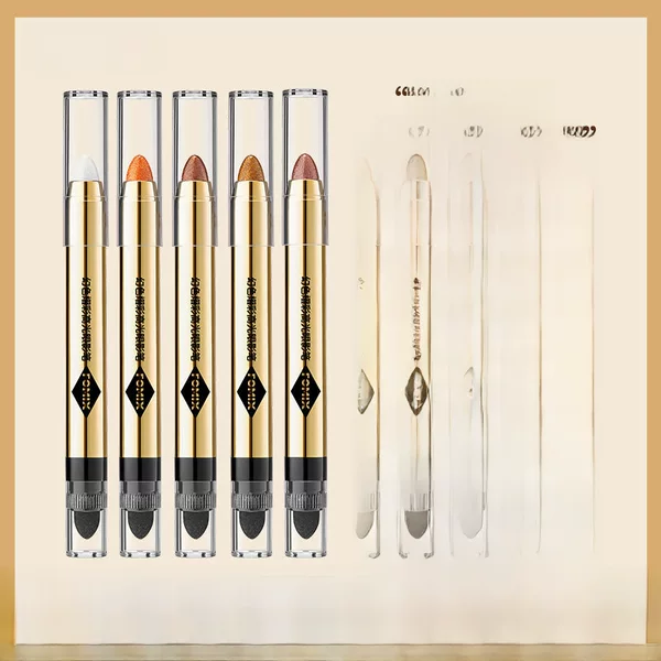 FOMIX Phantom color glitter high-gloss eye shadow pen pearlescent bright flash not vignetting brighten color silkworm lying pen two-color eye shadow