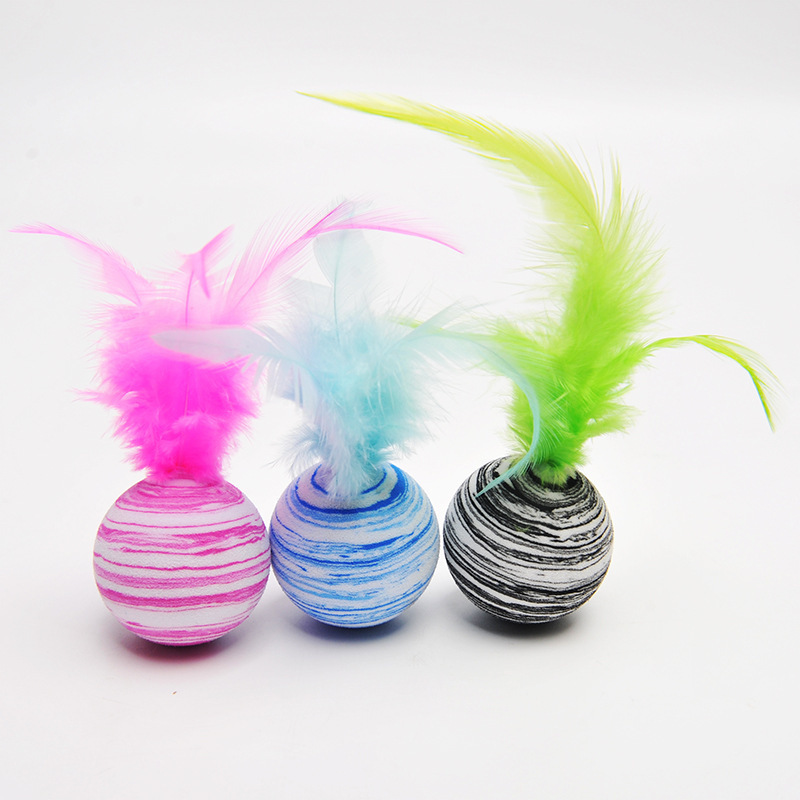 New cat toy EVA striped Star Ball Cat Interactive self Hi toy badminton cat stick wholesale New cat toy EVA striped Star Ball Cat Interactive self Hi toy badminton cat stick wholesale