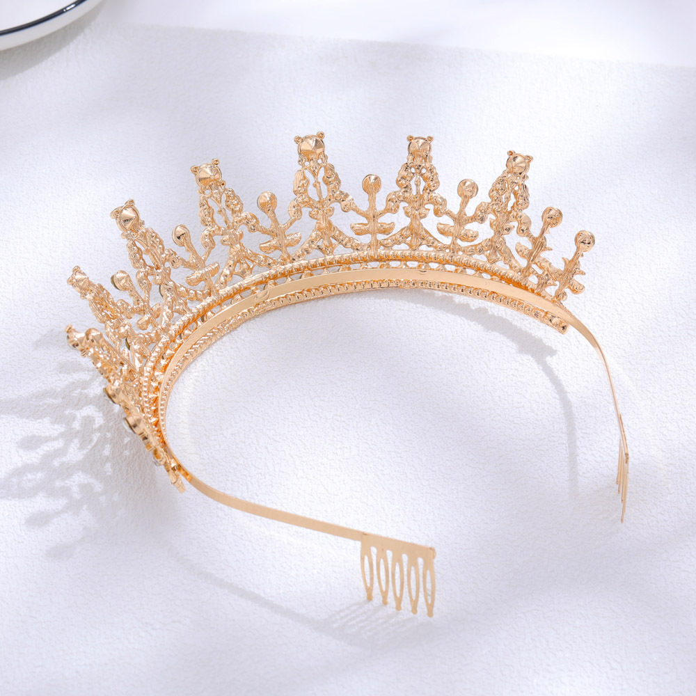 Ethnic Style Crown Alloy Diamond Rhinestones Crown 1 Piece display picture 9