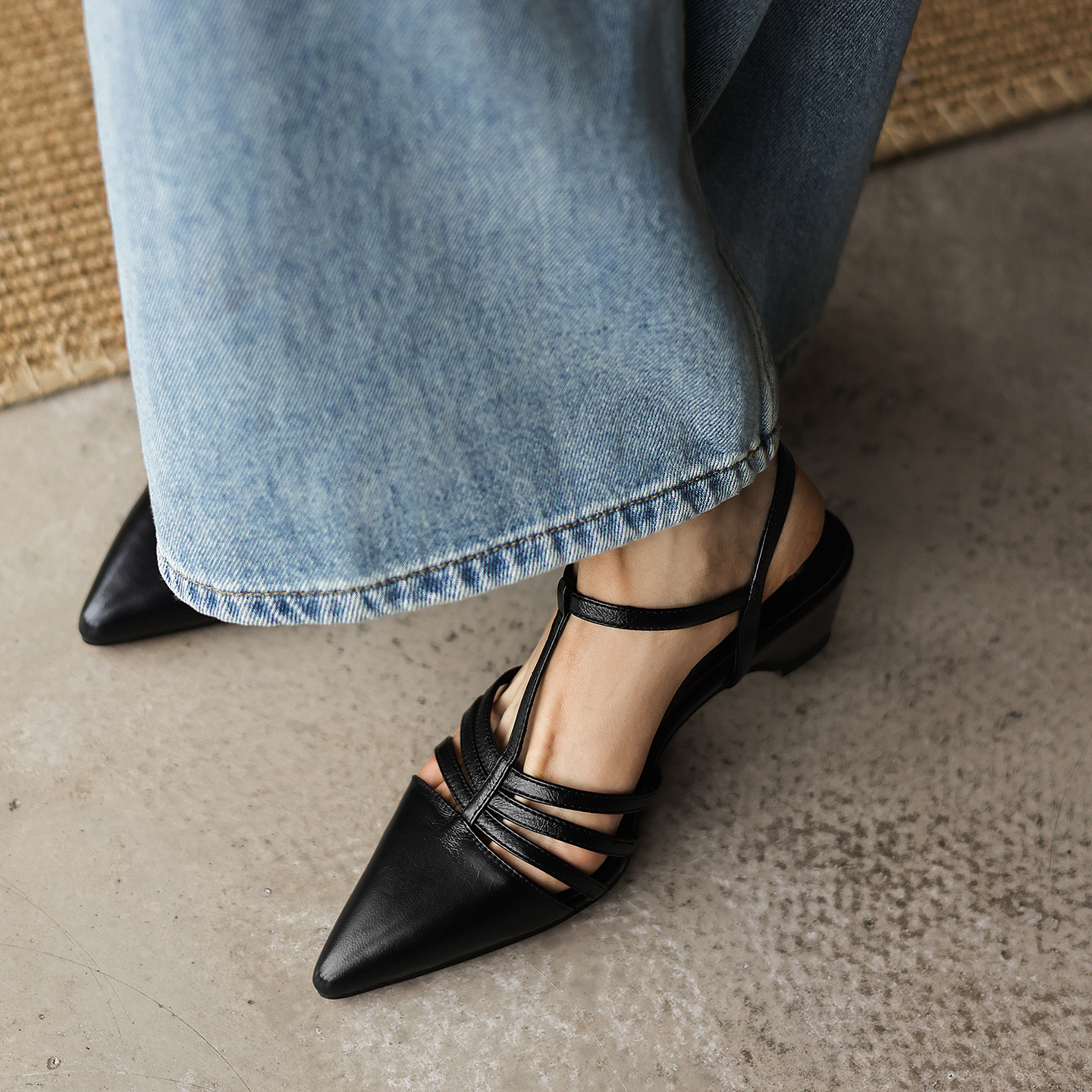 Sandal da bò gót 5cm thanh lịch, tôn dáng Hàn Quốc — 3/12
