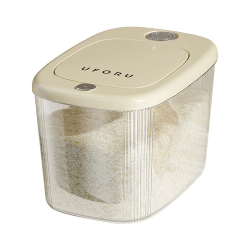 Household insect-proof and moisture-proof press rice barrel food-grade sealed large-capacity automatic rice storage box sealed jar rice cylinder