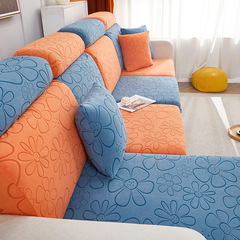 Sofa Cover with Cationic Carving, Stretchy, Non-Slip Design – Simple & Modern, Full-Body Fit, Suitable for All Seasons, Includes Matching Cushion Covers