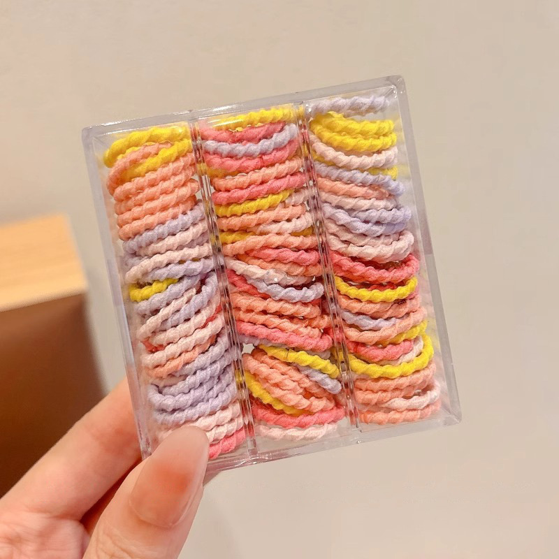 Ligas de cabello elásticas para niñas, colores de caramelo, suaves y resistentes, accesorios infantiles