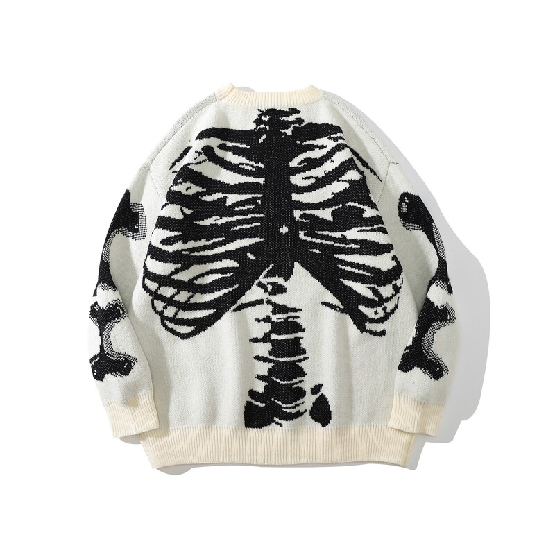 Special Clearance Sale American-Style Trendy Brand Skull Crewneck Sweater for Men, Autumn and Winter Loose Oversized Pullover Trendy Knitwear Special Clearance Sale American-Style Trendy Brand Skull Crewneck Sweater for Men, Autumn and Winter Loose Oversized Pullover Trendy Knitwear